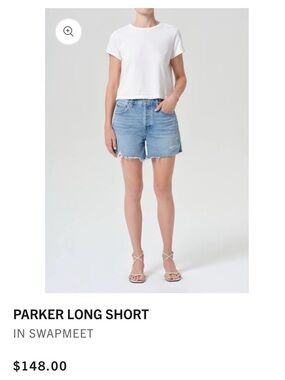 Agolde Parker long - Denim Cutoff Shorts
